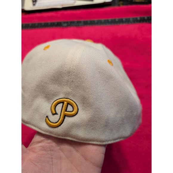 Mitchell & Ness Pittsburgh Pirates Fitted Hat 7 5/8 1940s Mascot Logo Cream - Picture 4 of 9